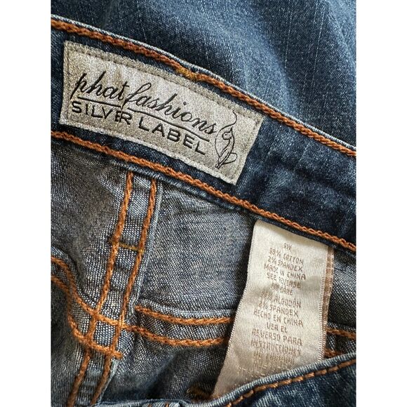 Baby Phat Blue Jean Bootcut Denim Y2K Style Embroidered Pants size 9 - Picture 4 of 7